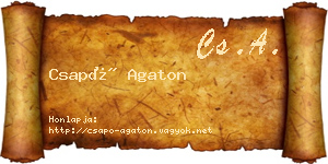 Csapó Agaton névjegykártya